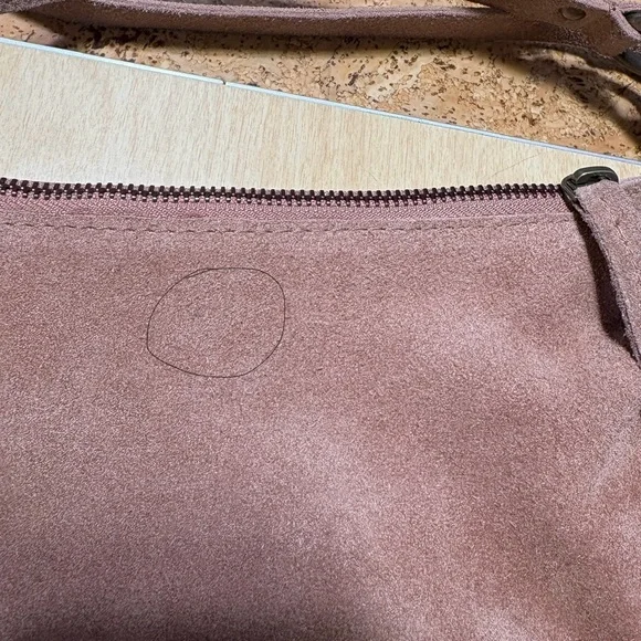 Free People Roma Suede Leather Slouchy Hobo Tote Bag - Picture 15 of 16